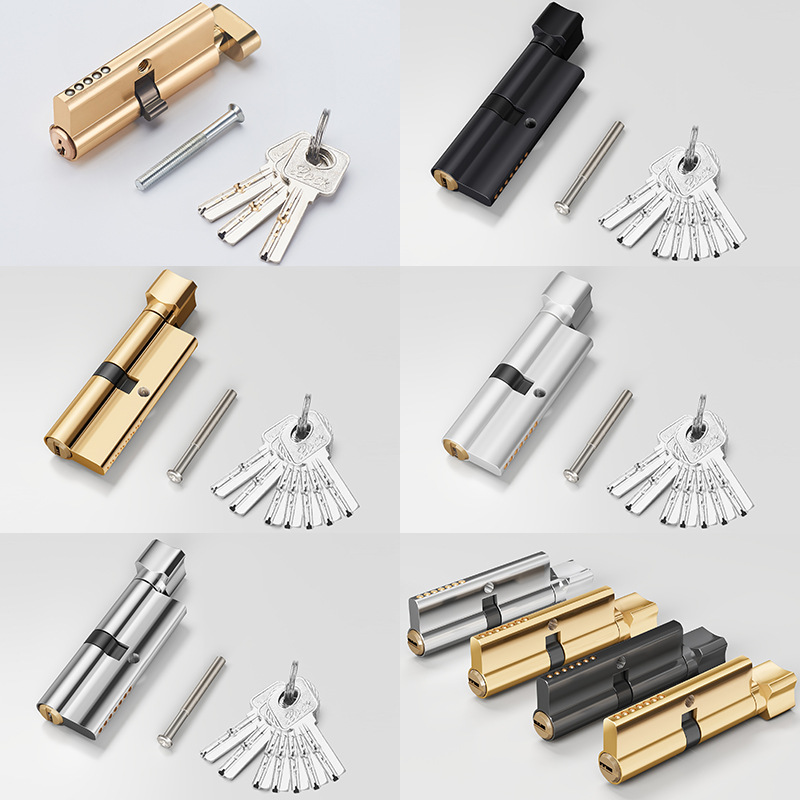 Wholesale of copper anti-theft lock cores for bedroom door locks, anti-picking and anti-violent unlocking cores, and indoor wooden door lock cores Specification image