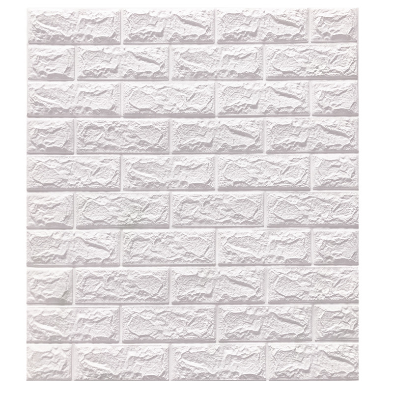 厂家直销3d立体墙贴自粘防水防撞小尺寸砖纹wallpaper墙纸跨境白底实物图