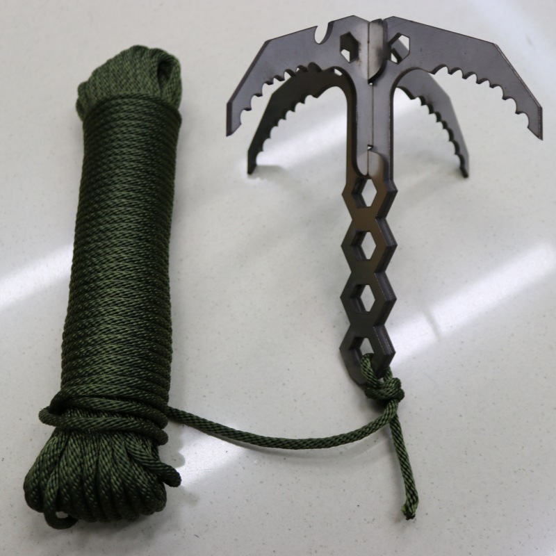 快拆登山锚水锚刀清理钓鱼渔具登山钩工兵用锚多用途快拆锚不锈钢