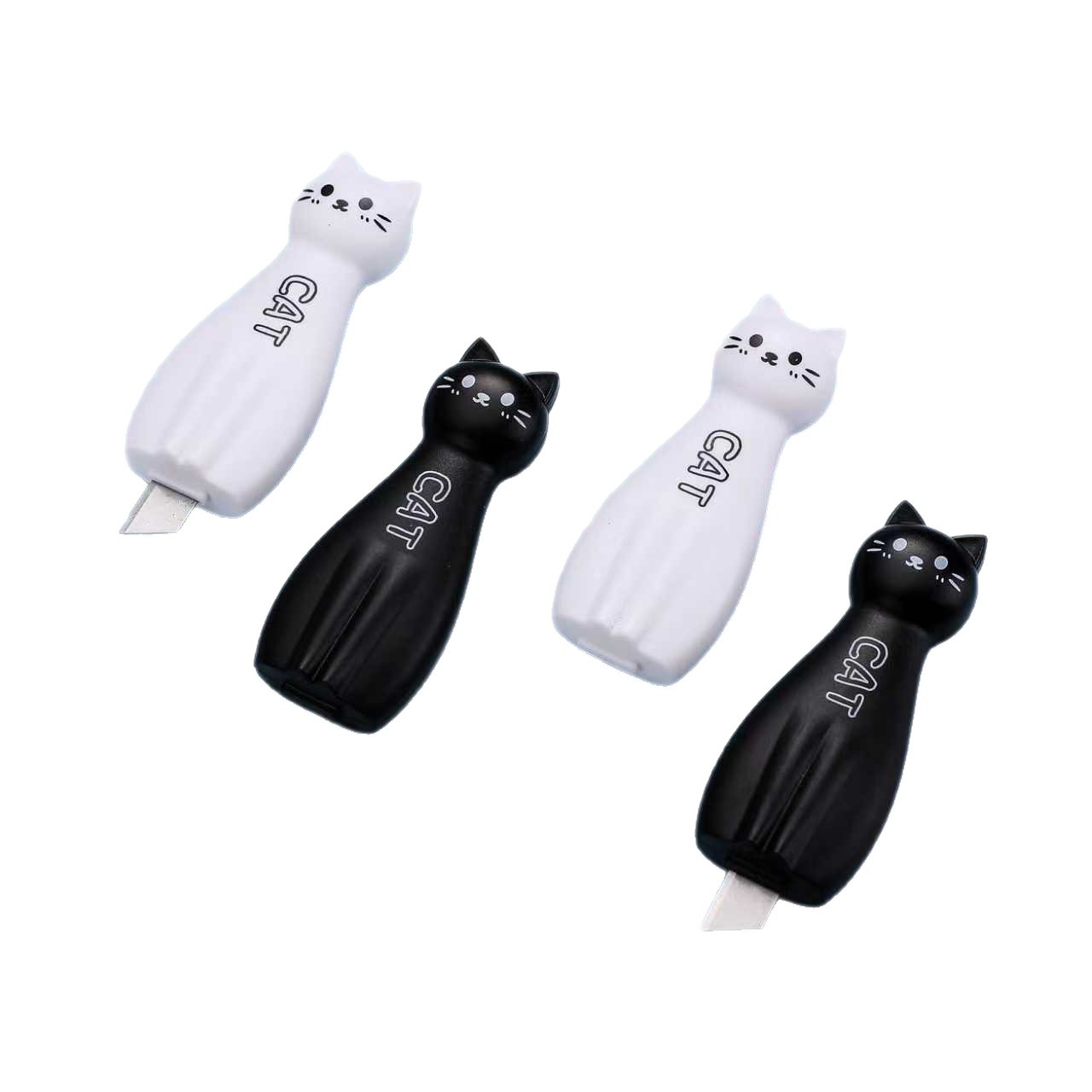Black and white cat, small utility knife, paper cutter, office supplies, blade box, stationery storage Item Picture