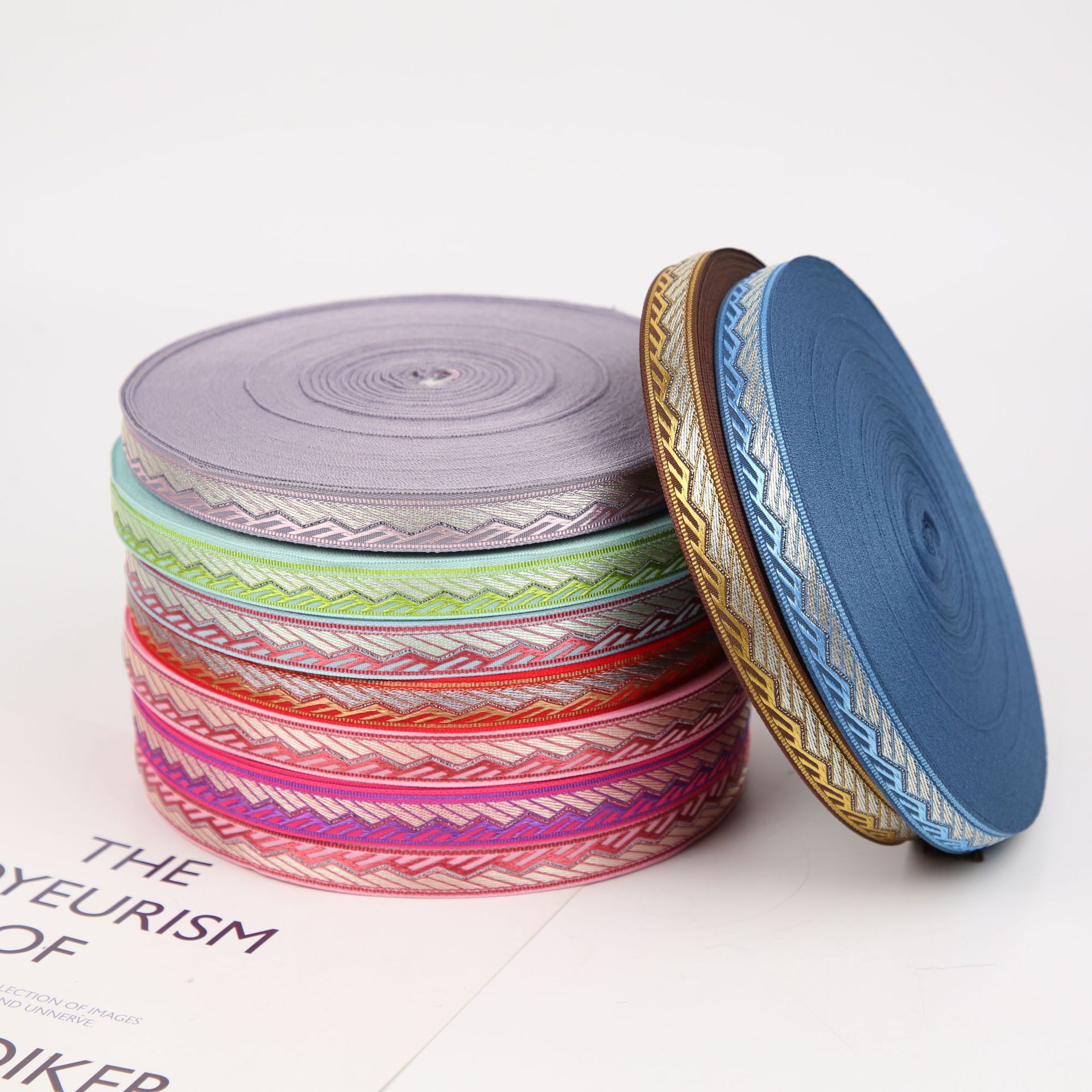 1.5cm twill ethnic style jacquard webbing, classic ethnic style jacquard webbing, ethnic clothing and accessory lace