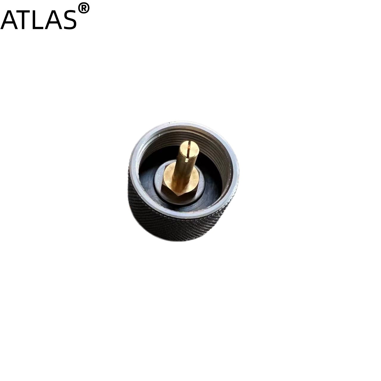 ATLAS outdoor gas stove accessories, gas filling valve adapter, outdoor camping accessories, high-altitude tank gas filling valve Specification image