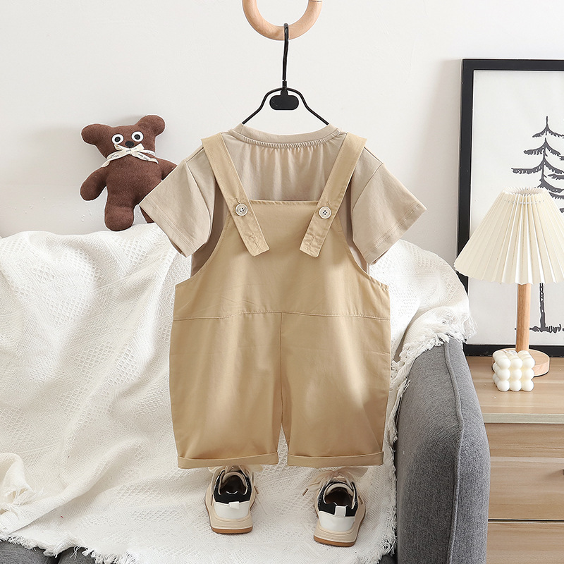 Children's short-sleeved suits, pure cotton boys' T-shirts, baby summer children's clothing, girls' shorts, baby clothes, summer clothing wholesale Specification image