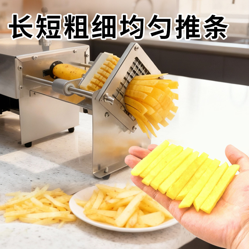 Commercial slicer with manual and automatic options, potato and sweet potato push slicer, stainless steel fruit and vegetable slicing equipment manufacturer details Picture