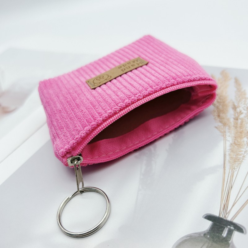New creative coin purse for women, mini hand-held small wallet, coin case, corduroy key case, student gift Item Picture