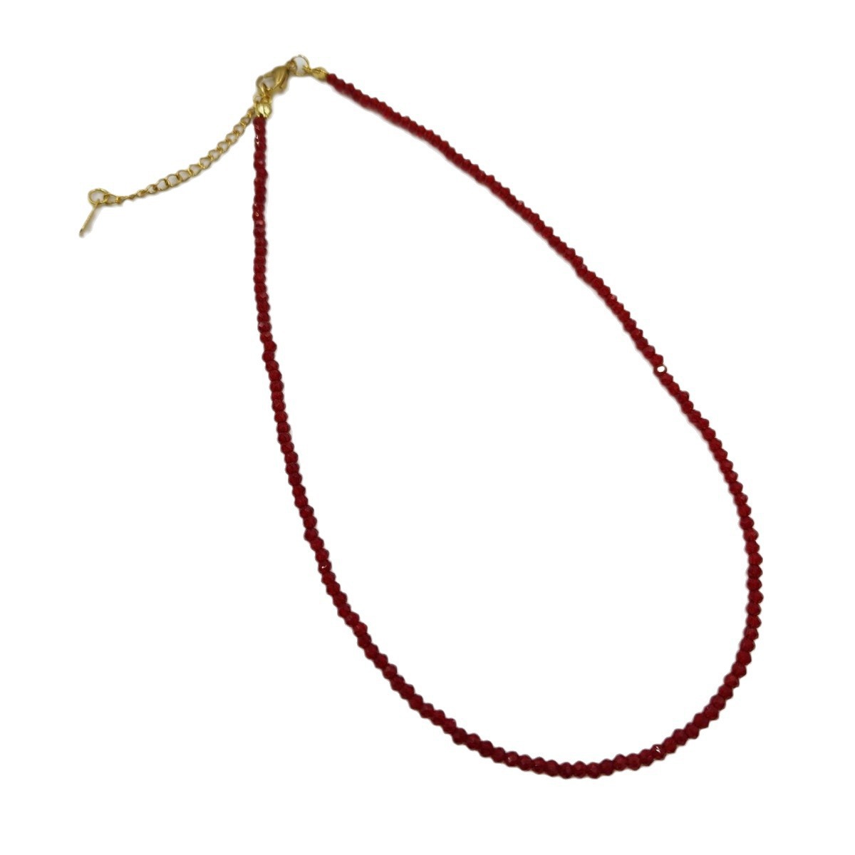 Korean-style exquisite and fashionable glass crystal necklace, versatile and elegant collarbone chain, light luxury necklace factory wholesale Item Picture