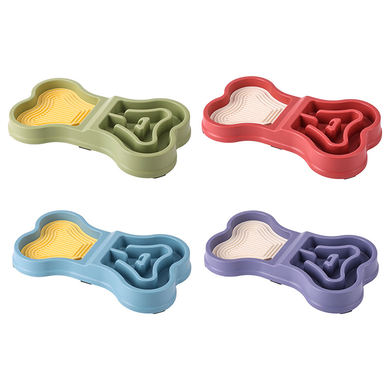 New wholesale pet anti-knock slow food bowl, cat and dog silicone lick and slow food dual-purpose cat bowl, anti-slip pet bowl Item Picture