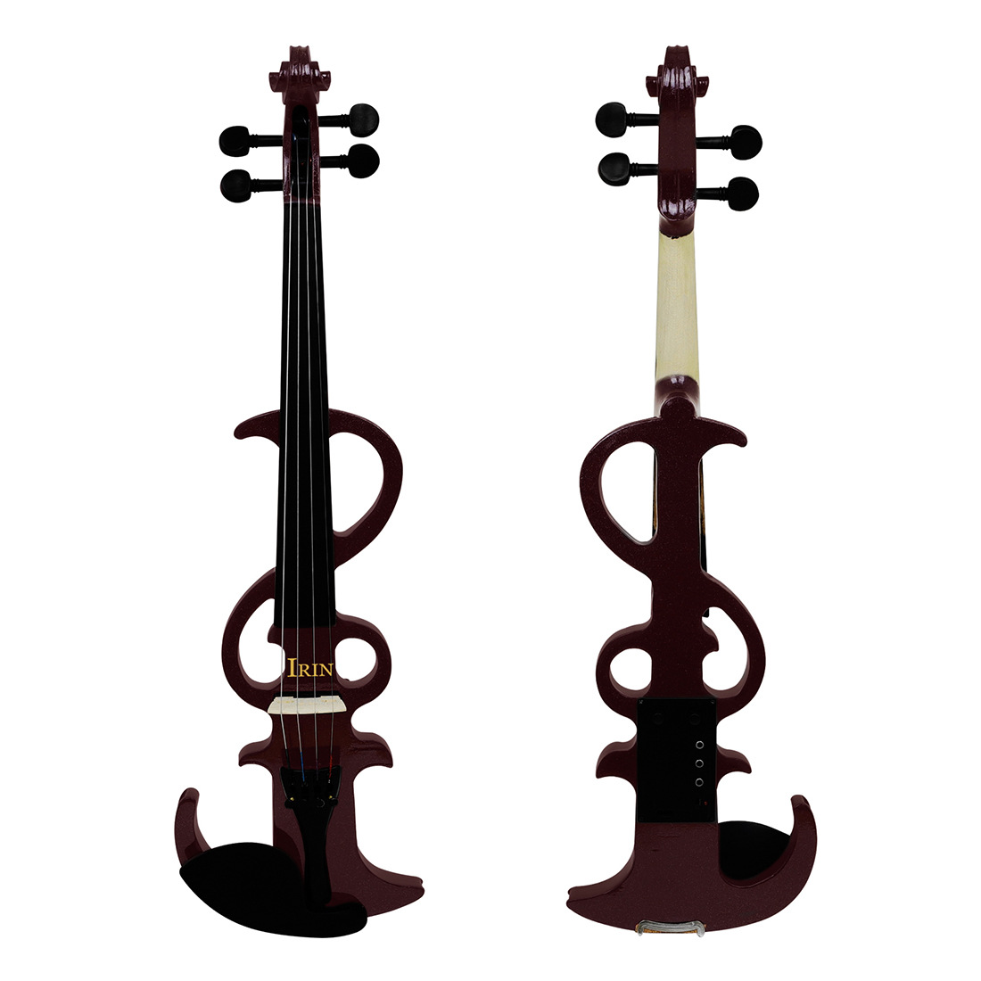 Electro-acoustic violin, solid wood violin, adult, children, beginners, playing electronic violin, headphones, silent violin