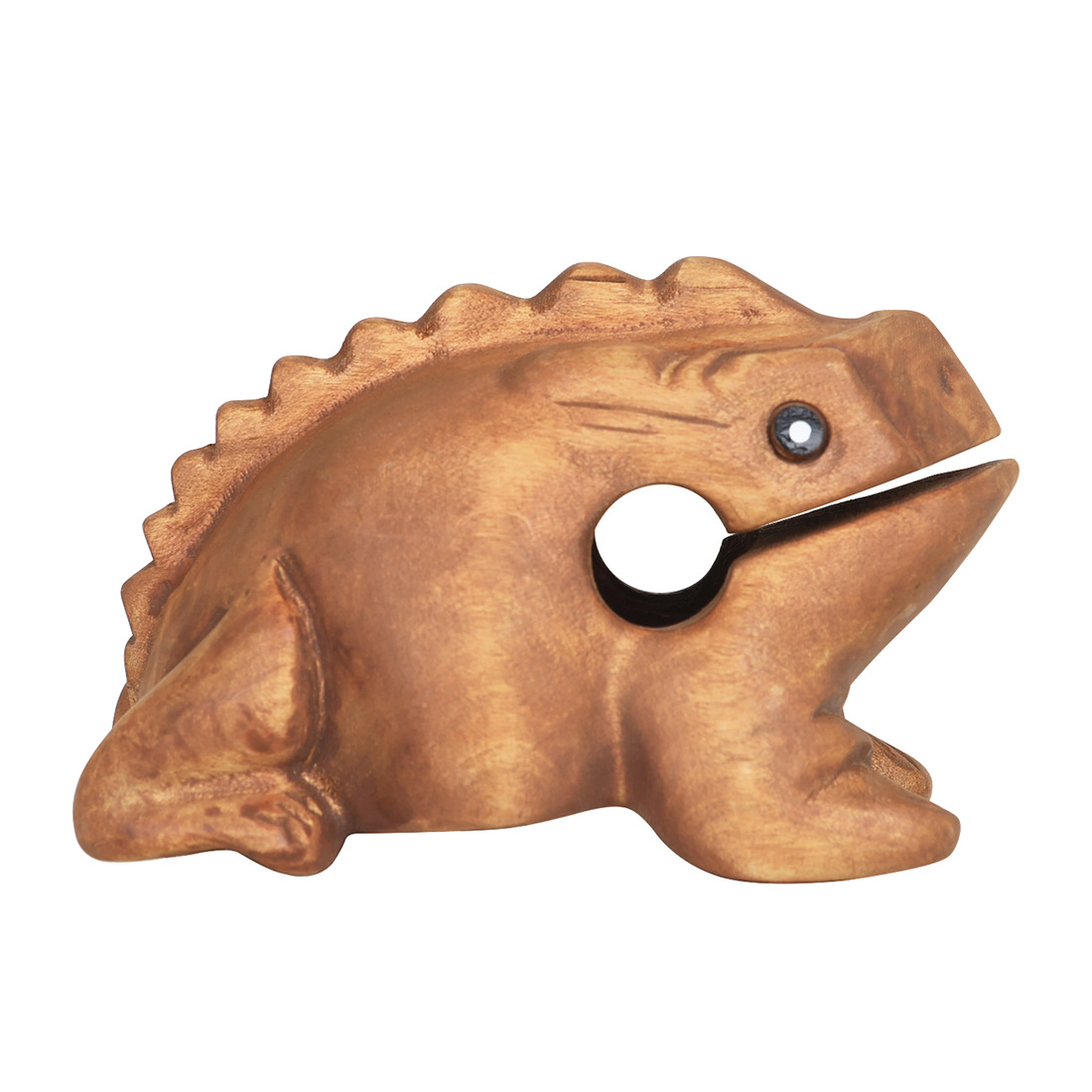 Cross-border wooden wealth-attracting frog, solid wood carving, sound-making wooden fish and toad figurine, toad and frog croaker, wooden frog craftsmanship details Picture