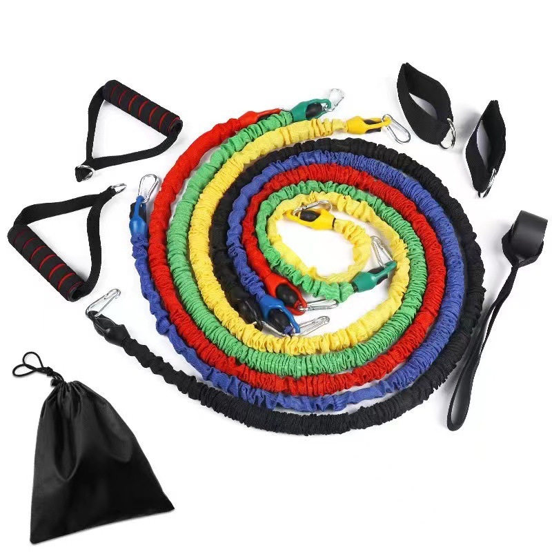Conjunto de 11 piezas látex conjunto de cuerda de tensión upgrade conjunto de estilo anti-rotura correas multifunción combinación de tensión