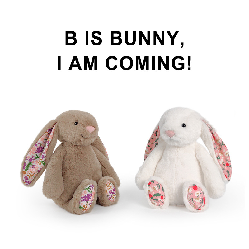 Shy Bonnie Rabbit, cherry blossom, berry, long-eared rabbit, internet-famous soft plush toy, companion and soothing doll Application Scenario