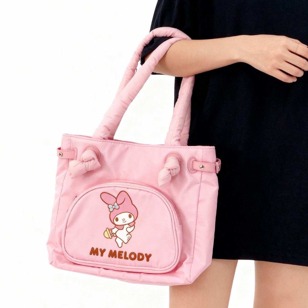 Sanrio pink girl's bag, Melody 2025 Summer New large-capacity single-shoulder bag, cute student tutorial bag details Picture