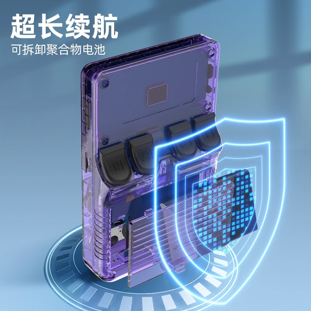 The new R36S game console is a high-definition 3D handheld game console with dual joysticks and a GBA arcade emulator for KOF Cross-border Application Scenario