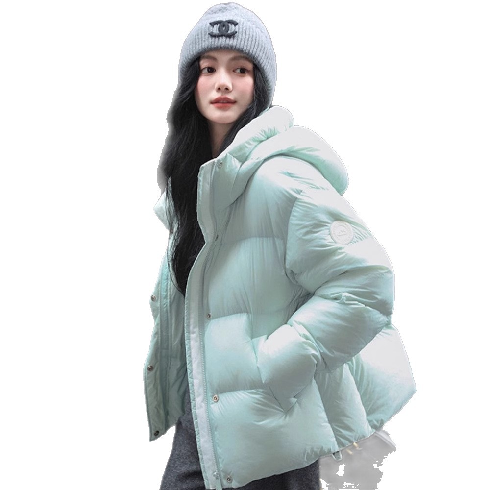 Yaya Short Down Jacket for Women 2025 New Winter Fashion, loose and thick, petite white duck down warm coat Item Picture