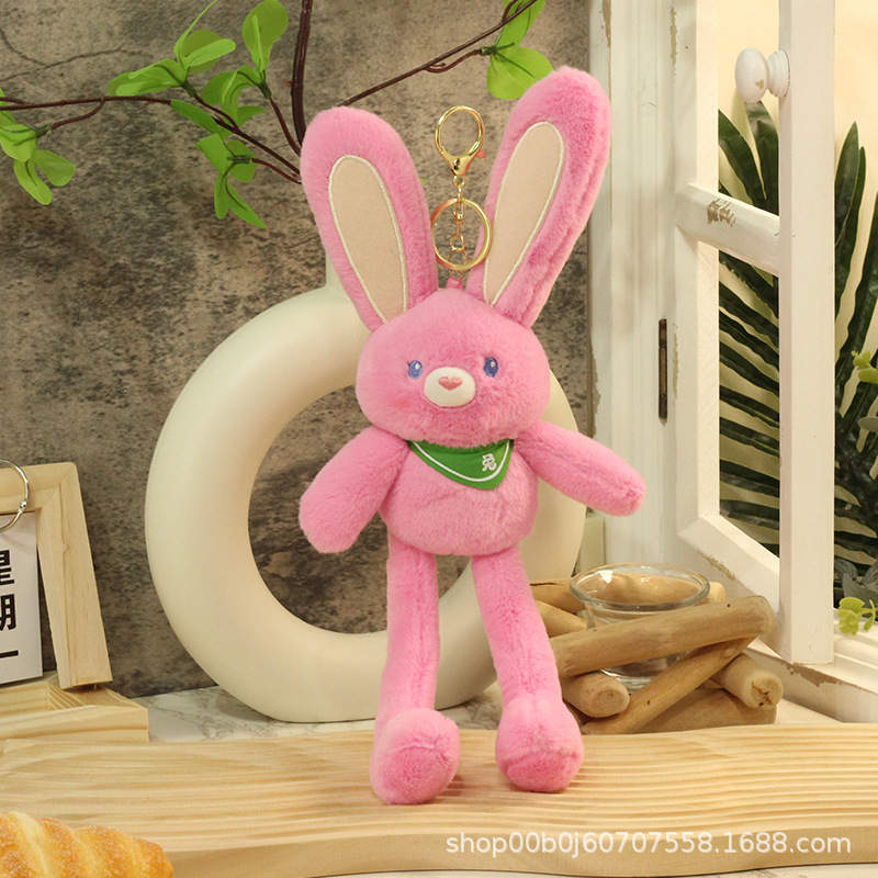 Wholesale of Douyin's same style pull-up rabbit plush toys, Pull-up rabbits, Pull-up rabbits keychains, pendants, accessories and dolls Specification image