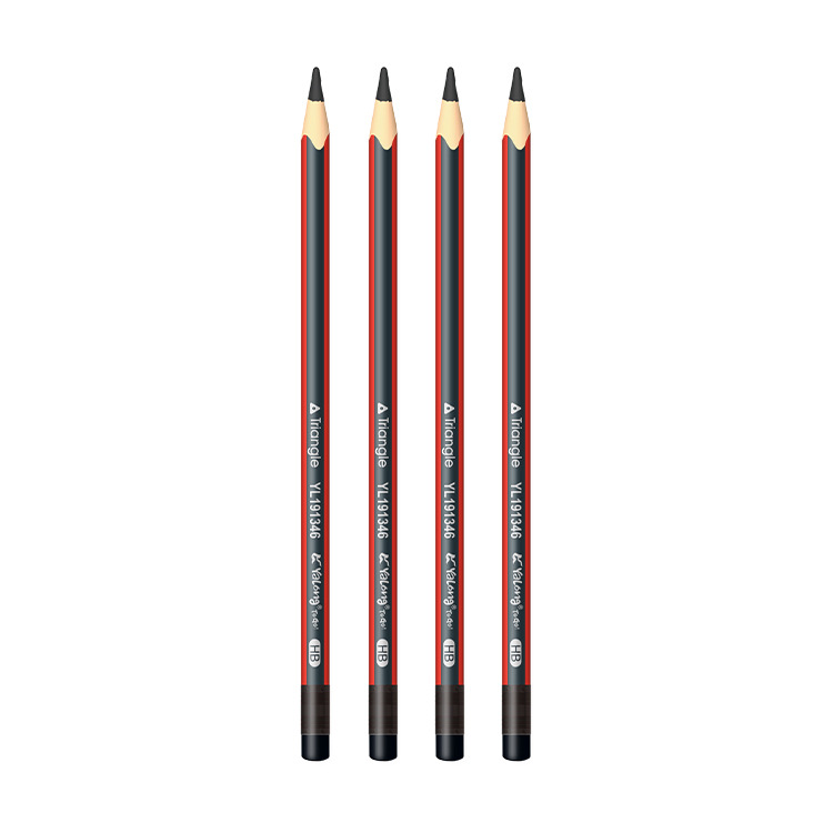 Yalong Cross-border Stationery Wholesale 12 wooden pencils with erasers HB standard office pencils details Picture