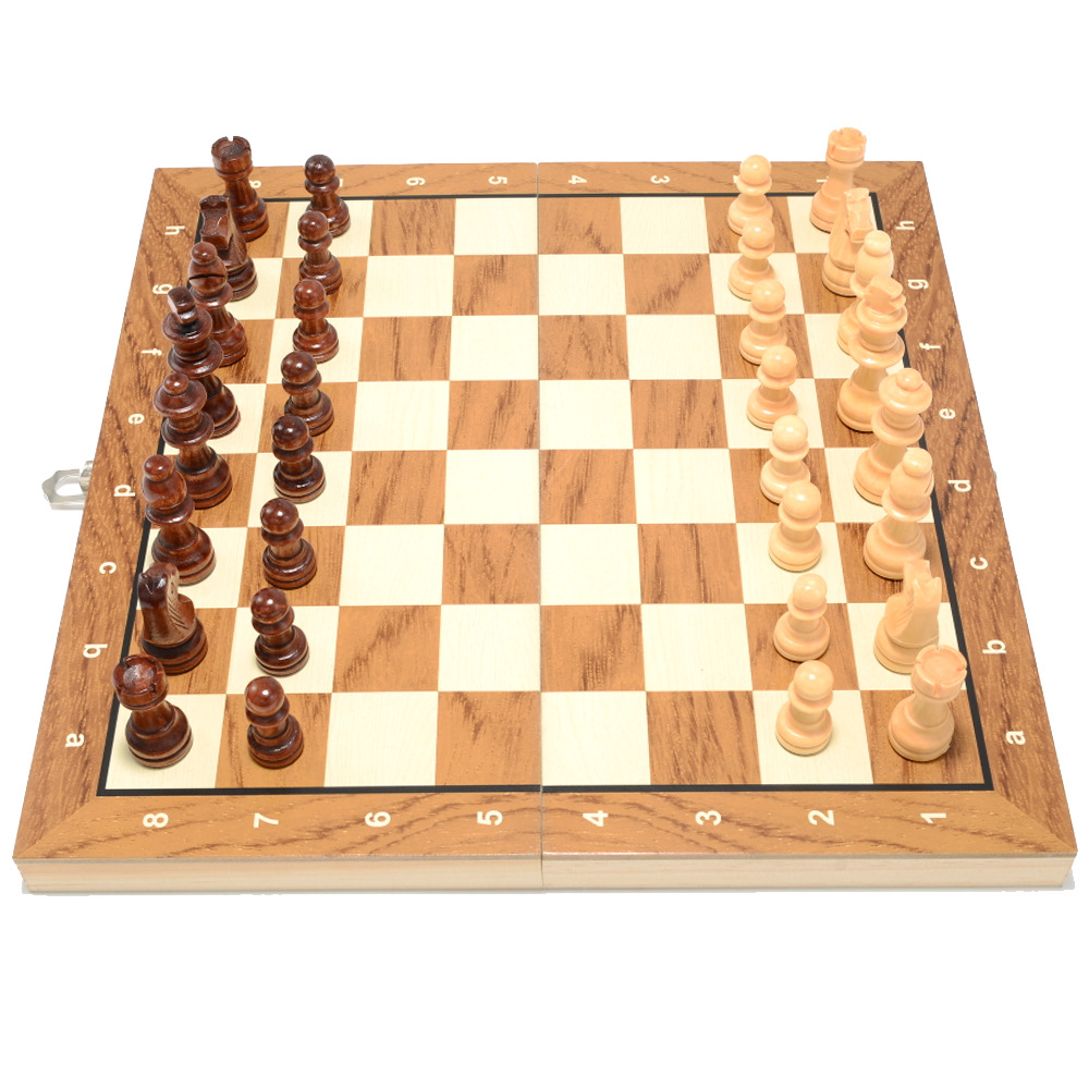 New wooden two-in-one magnetic international elephant foldable puzzle board game toy for direct sales across borders details Picture
