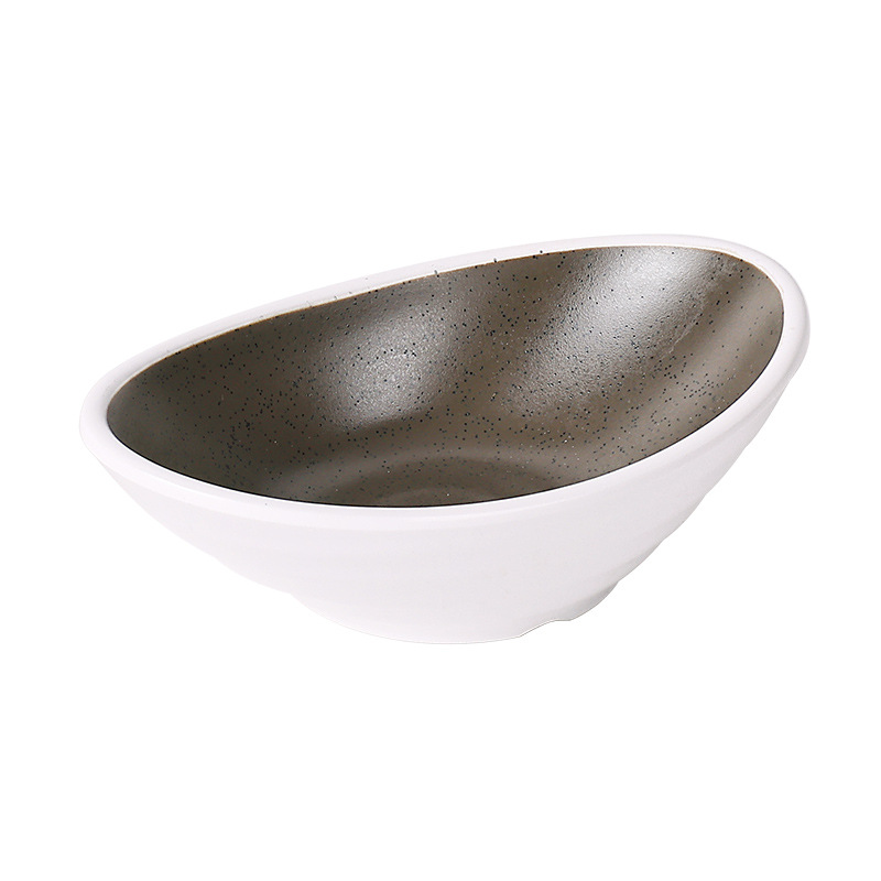 Customized melamine plates, rectangular compartments for cooked food, school, factory and canteen compartments, commercial set Application Scenario