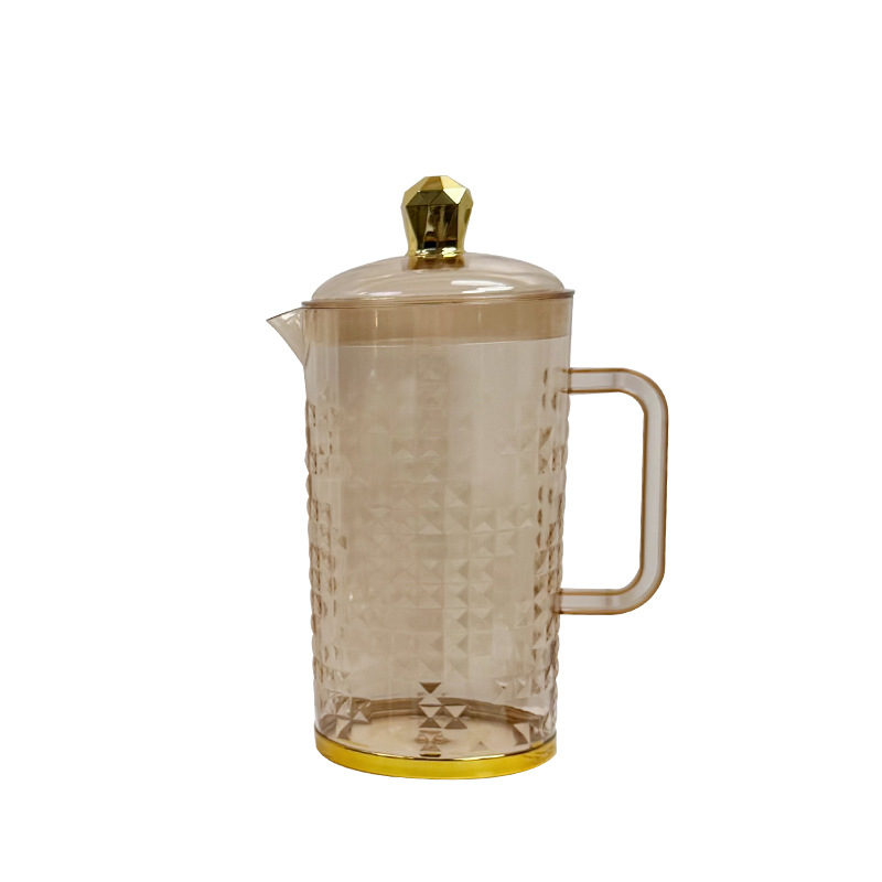 Cross-border e-commerce transparent travel tea cup set, mini portable outdoor checkered pattern convenient set, cold water bottle Item Picture