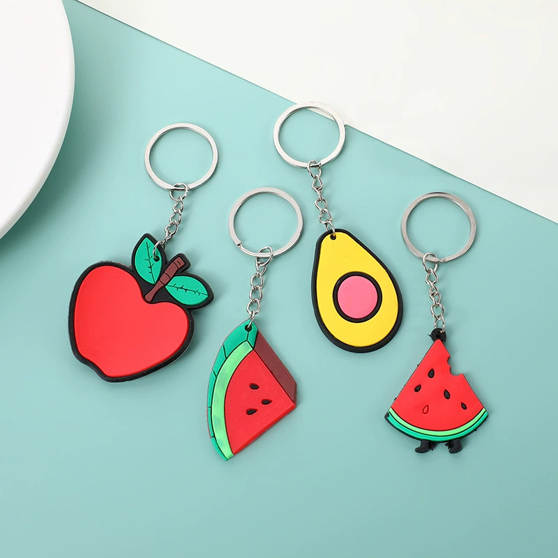 Soft rubber keychains, 2024 new keychains, fruit keychains, cute keychains, car keys Application Scenario