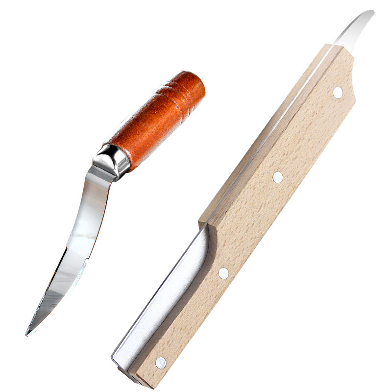 Kitchen tools: Multi-functional coconut knife, wooden handle, old coconut tapping knife, stainless steel coconut opener, kitchenware Item Picture