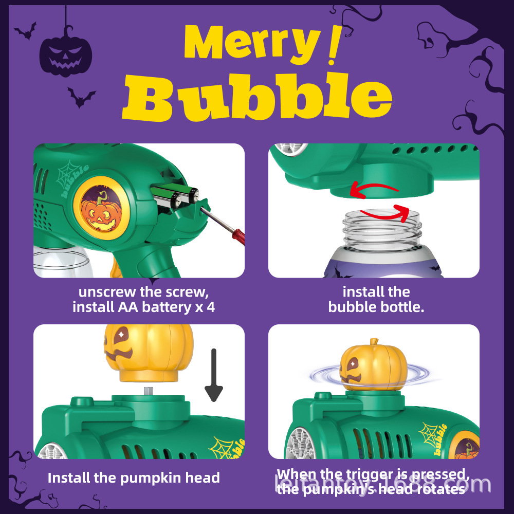 The 2024 new model of children's fully automatic electric handheld space UFO Halloween bubble gun toy Application Scenario