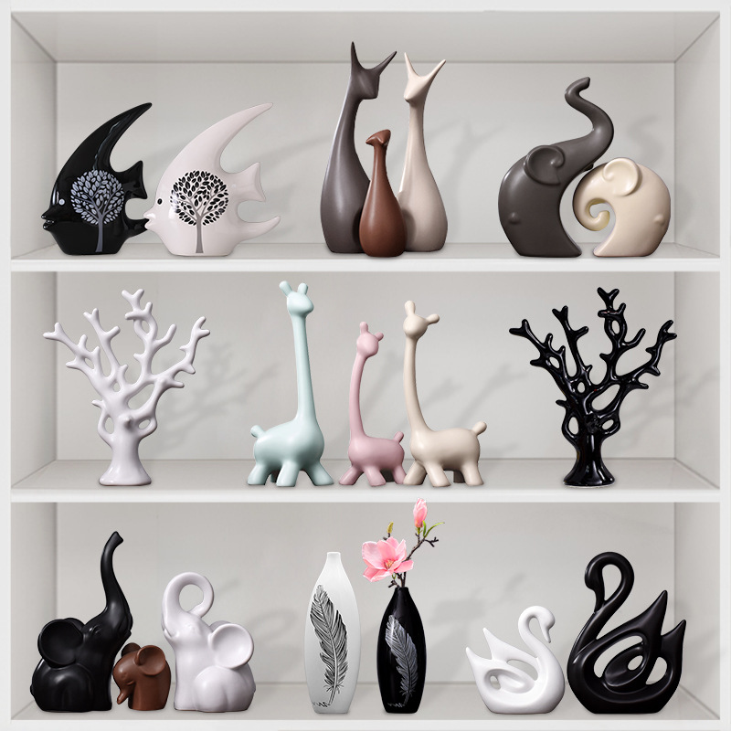 Wholesale of Nordic ceramic ornaments, TV cabinets, wine cabinets, home decorations, creative deer handicrafts and housewarming gifts