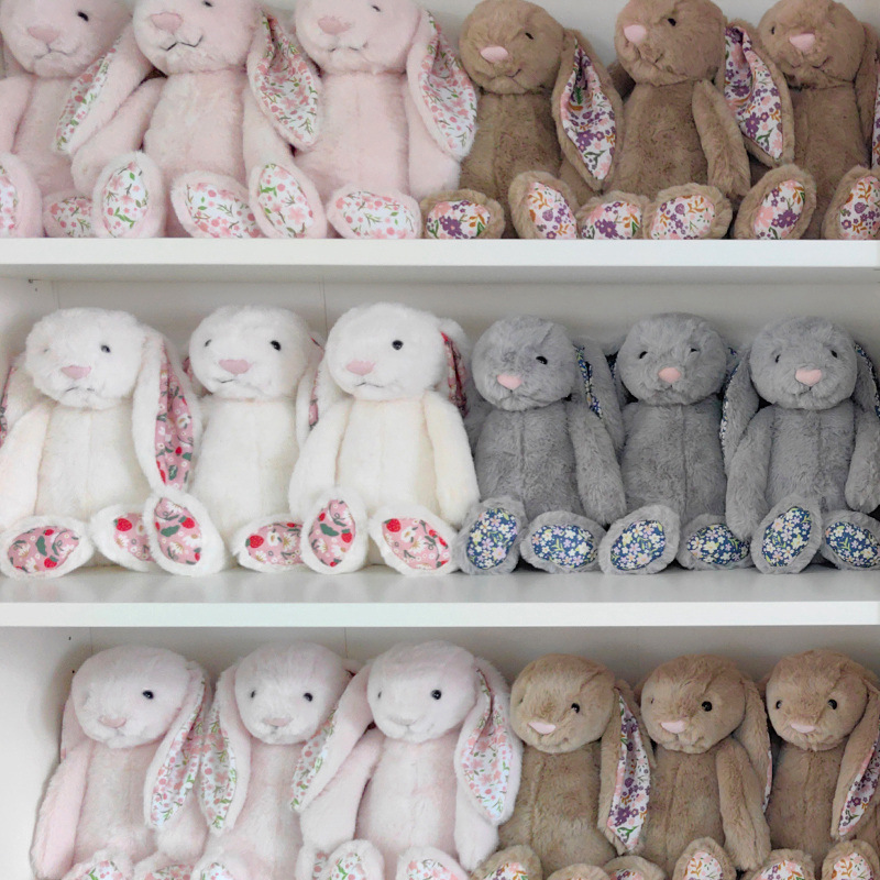 Shy Bonnie Rabbit, cherry blossom, berry, long-eared rabbit, internet-famous soft plush toy, companion and soothing doll Specification image