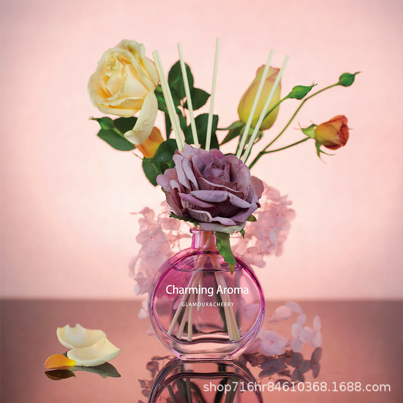 无火藤条香薰配干花酒店香水家用卧室客厅香水摆件清新空气100ml