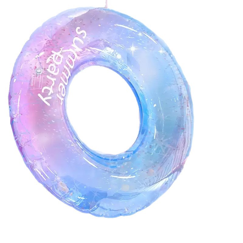 Starry sky swimming rings, thickened for adults, men's and women's lifebuoys, children's summer inflatable underarm rings, adult equipment with handles, large Specification image