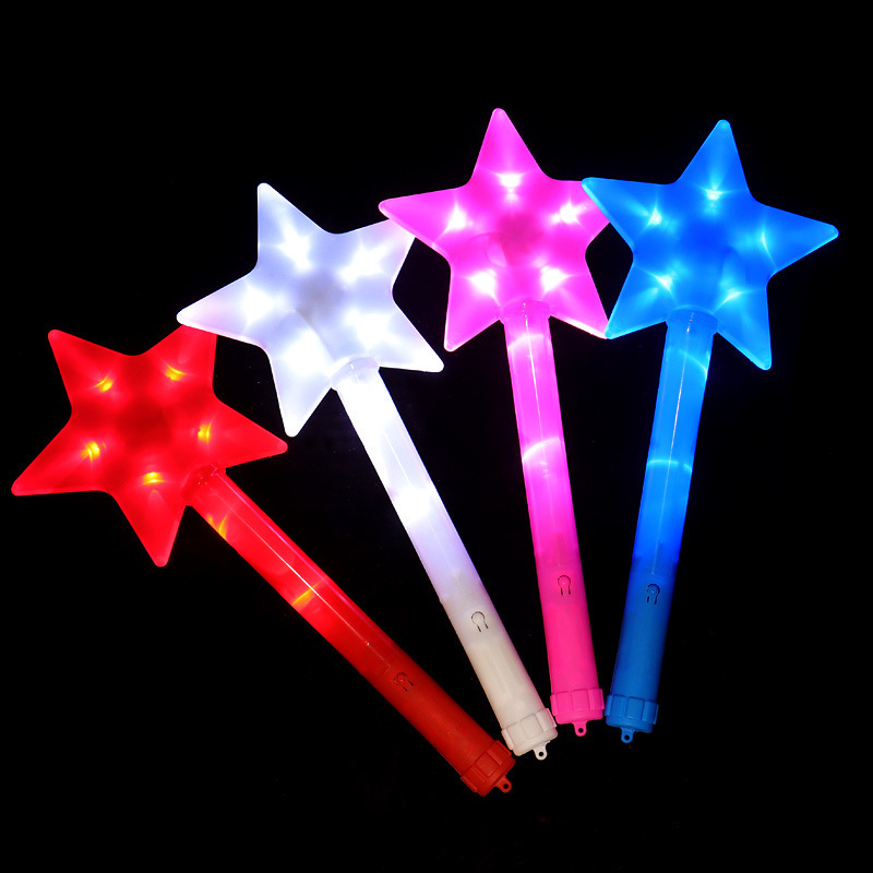 Large five-pointed star support sticks, glow sticks, glowing props, party, annual meeting, event and concert props details Picture