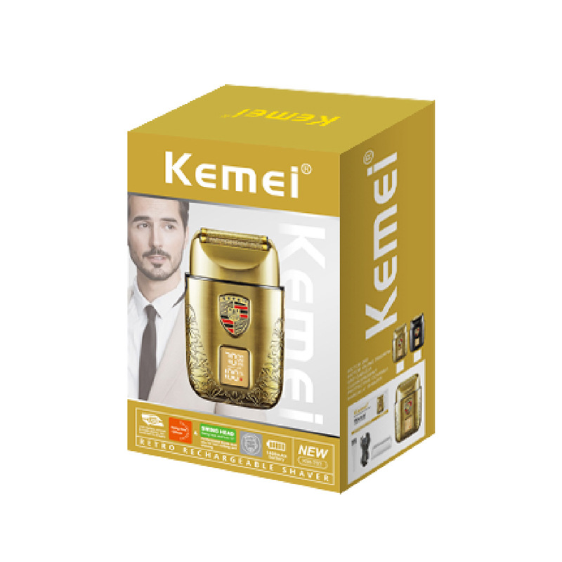 kemei electric shaver Cross-border KM-T93 Reciprocating floating razor Digital display metal beard knife Application Scenario
