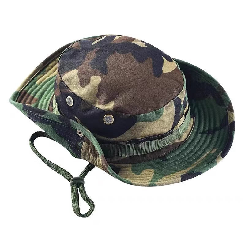 Factory direct supply Benny hats, camouflage, round-brimmed, wide-brimmed hats, outdoor mountaineering and fishing hats, sun protection and shade hats, military enthusiasts Item Picture