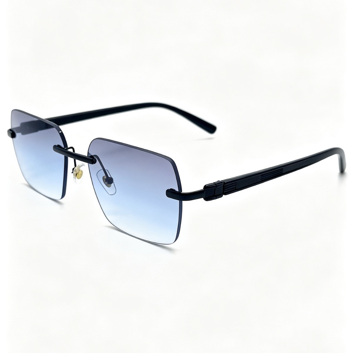 Frameless square sunglasses for men and women, simple metal thin mid-beam sunglasses, outdoor driving UV protection and sunshade glasses Application Scenario