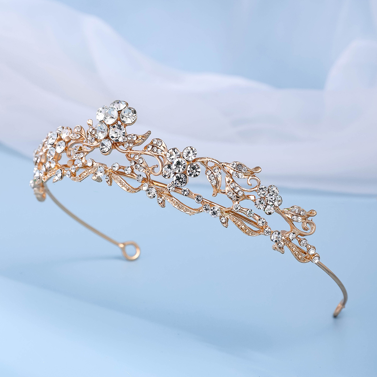 New personalized diamond princess headwear, simple girl party wedding dress, super shiny crystal bridal hair accessory and hair band details Picture