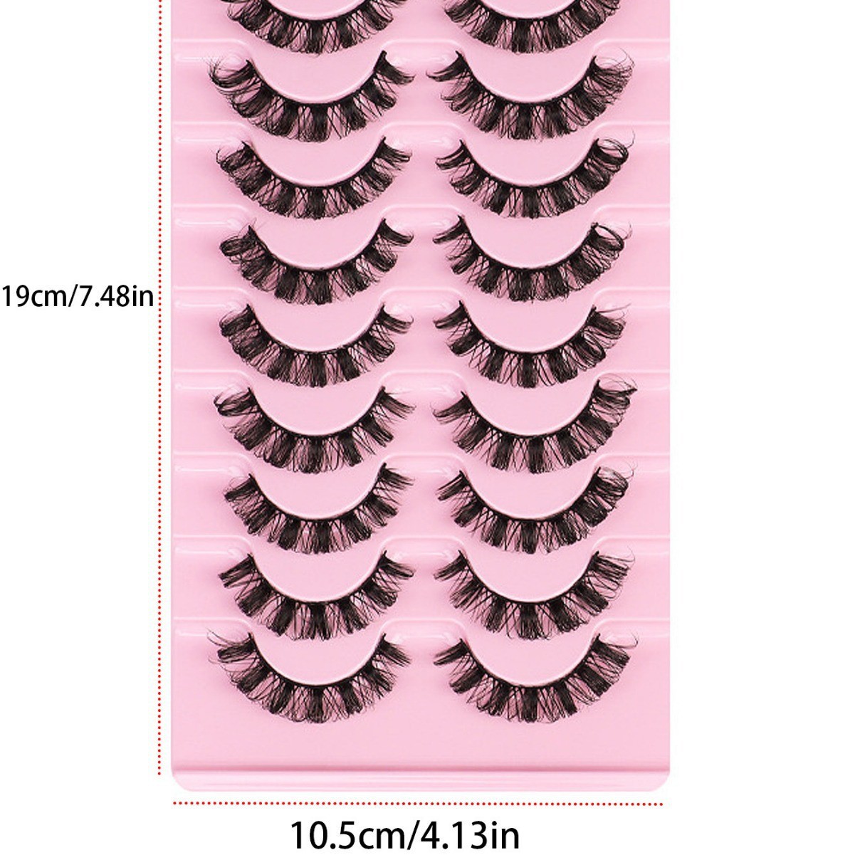 10对跨境爆款俄罗斯卷双眼皮假睫毛蓬松立体仿水貂毛眼睫毛 Specification image