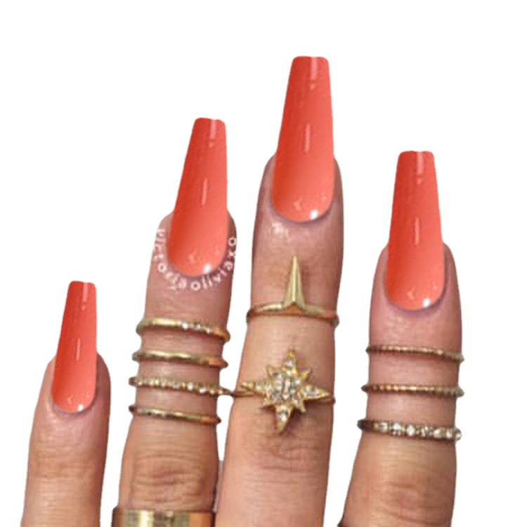Cross-border exclusive supply of artificial nails, long ballet shiny nail art, long nail patches, finished wearable nails wholesale Item Picture