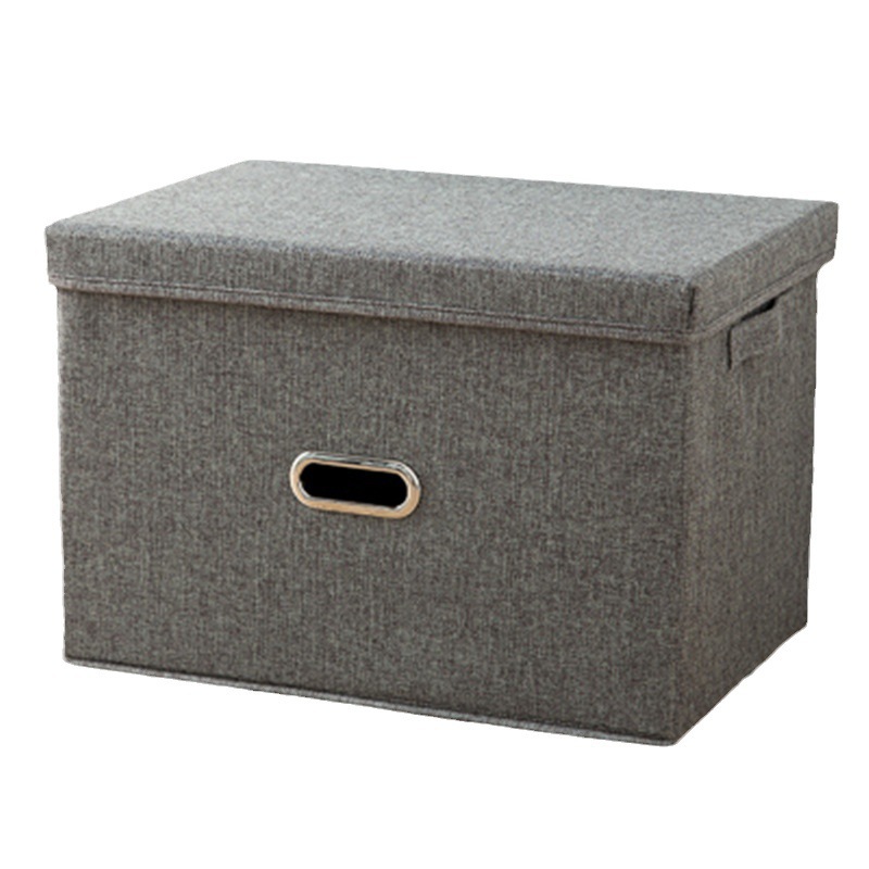 可折叠布艺收纳盒衣柜整理箱防水收纳箱带盖衣物棉被防潮储物箱子白底实物图