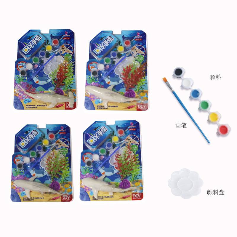 Cartoon creative coloring cards for children, DIY Marine life cognition, hands-on DIY coloring toy cards, Fun toys direct sales Application Scenario