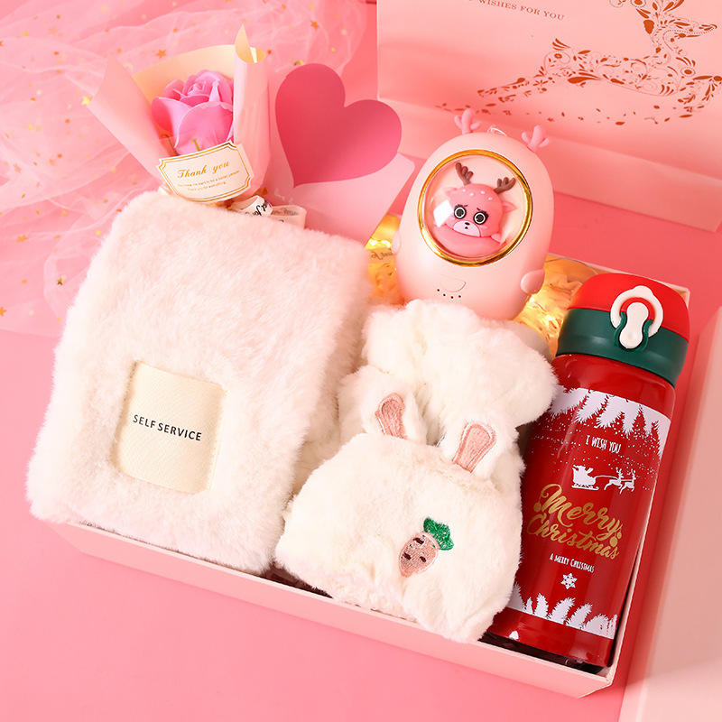 Christmas gifts for my girlfriend: scarf, gloves, thermos cup, hand warmer, gift box set, creative and practical birthday presents details Picture