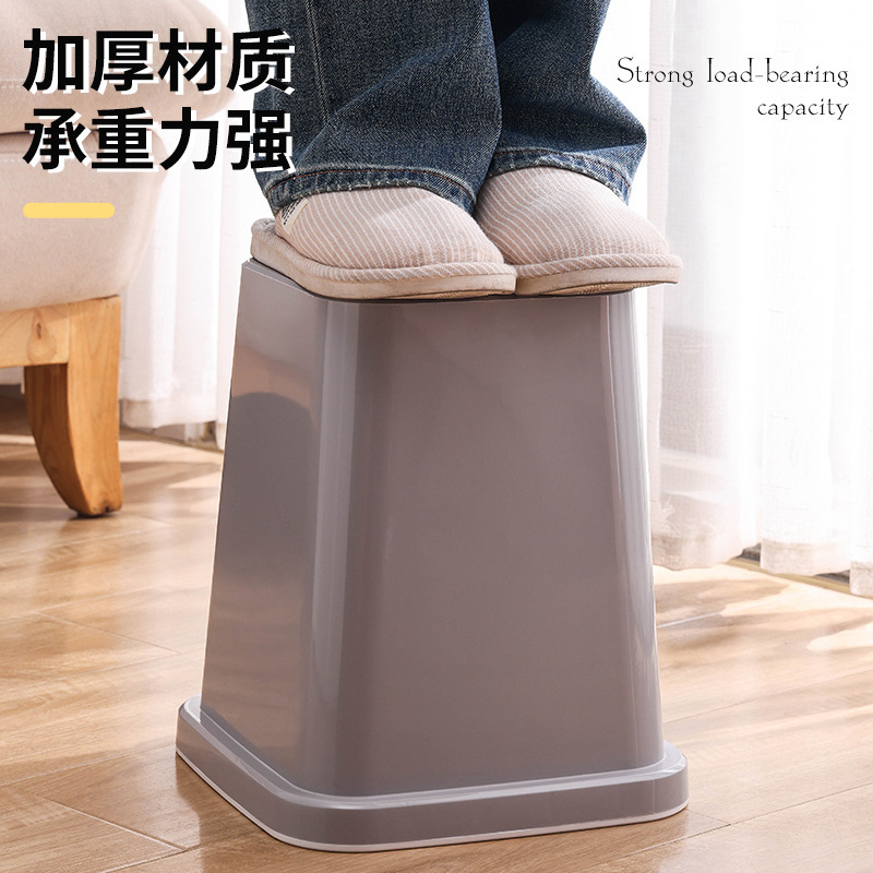 方形垃圾篓厨房无盖垃圾筒客厅卧室纸篓大容量压圈垃圾桶收纳产品图