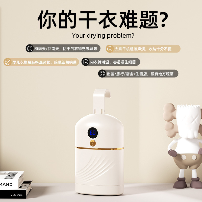 Cross-border foreign trade household small dryer, portable folding clothes dryer for business trips and travels, mini dormitory dryer P52 Specification image