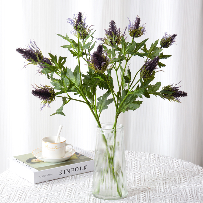 仿真花DIY发饰配件/假花/5朵塑膠花/仿真花/假花批发细节图