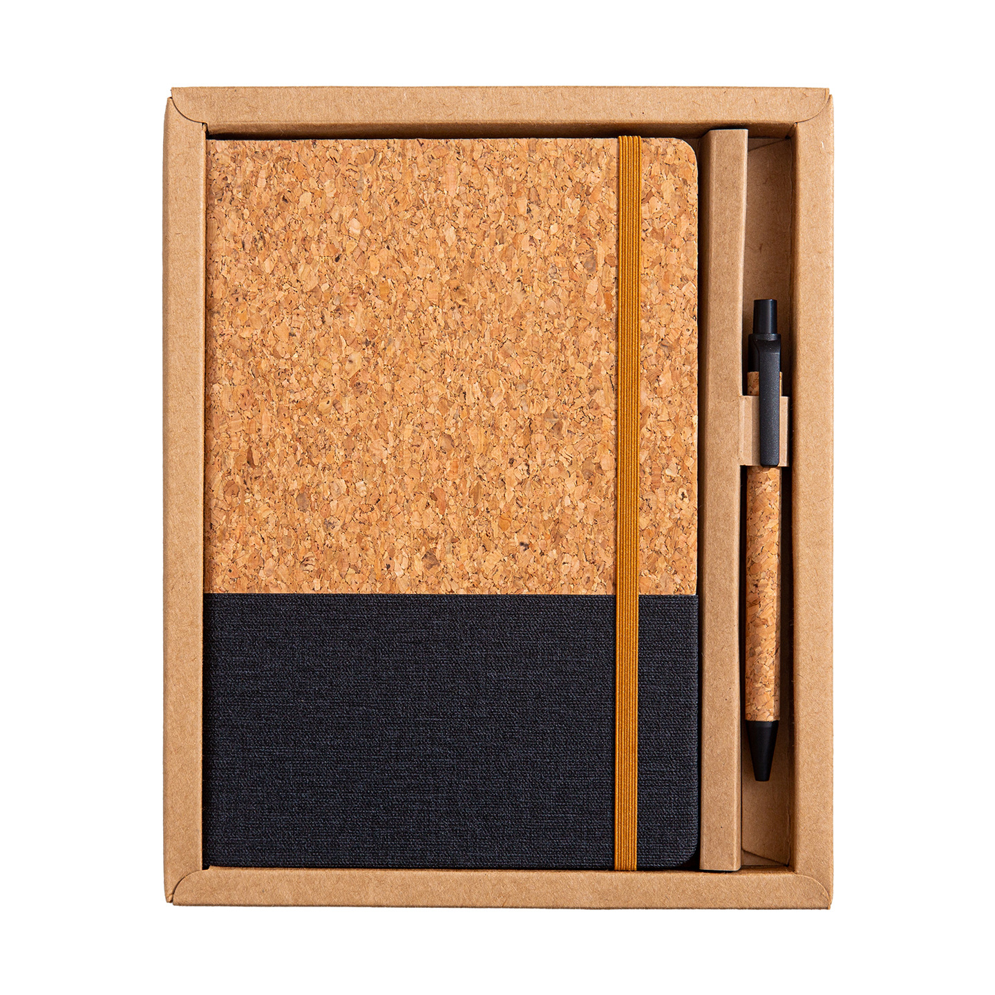 Simple and eco-friendly cork notebook cross-border A5 creative notebook customization office meeting business splicing notebook set Item Picture