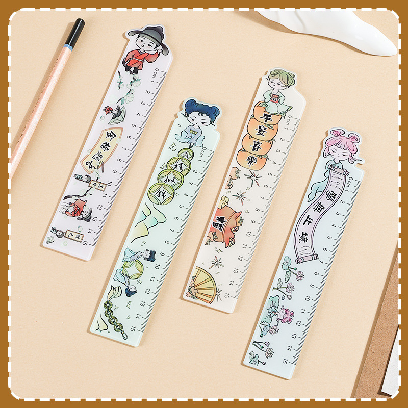 亚克力尺子/20cm塑料尺/22cm三角尺/尺子/塑料尺软片产品图