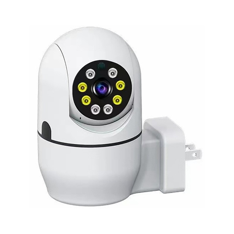 Cross-border bestseller plug direct insertion WiFi remote pan-tilt, rotating and moving alarm push surveillance camera Item Picture