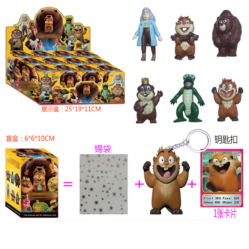 Cross-border 3.5-4-inch Beaver Transformation Plan: 6 figurines, models, blind boxes, blind bags, Disassemblable toys Specification image