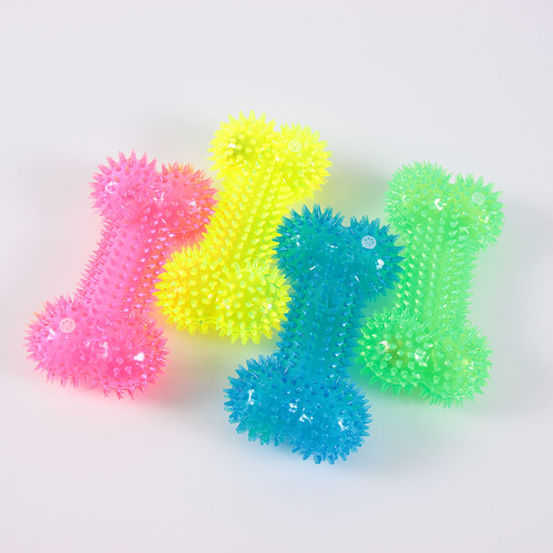 厂家直销宠物玩具狗狗骨头TRP闪光玩具磨牙洁齿耐咬发声骨头现货细节图