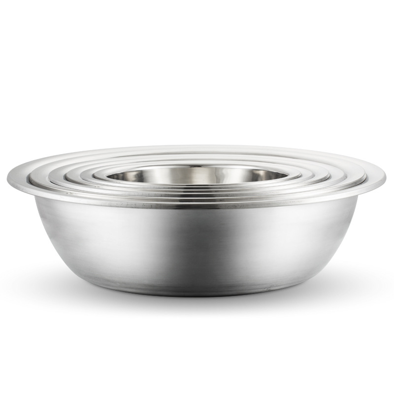 特厚不锈钢盆无磁反边特大斗盆家用脸盆酒店后厨洗菜盆新品批发细节图