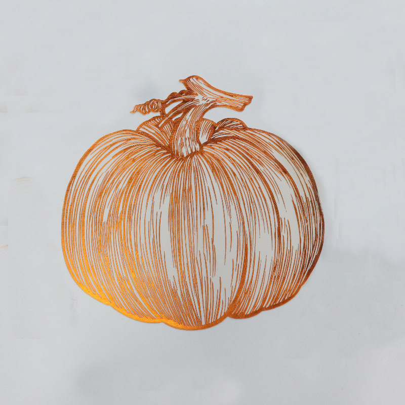 创意设计北欧风万圣节PVC南瓜餐桌垫可水洗防水防烫隔热家用餐垫